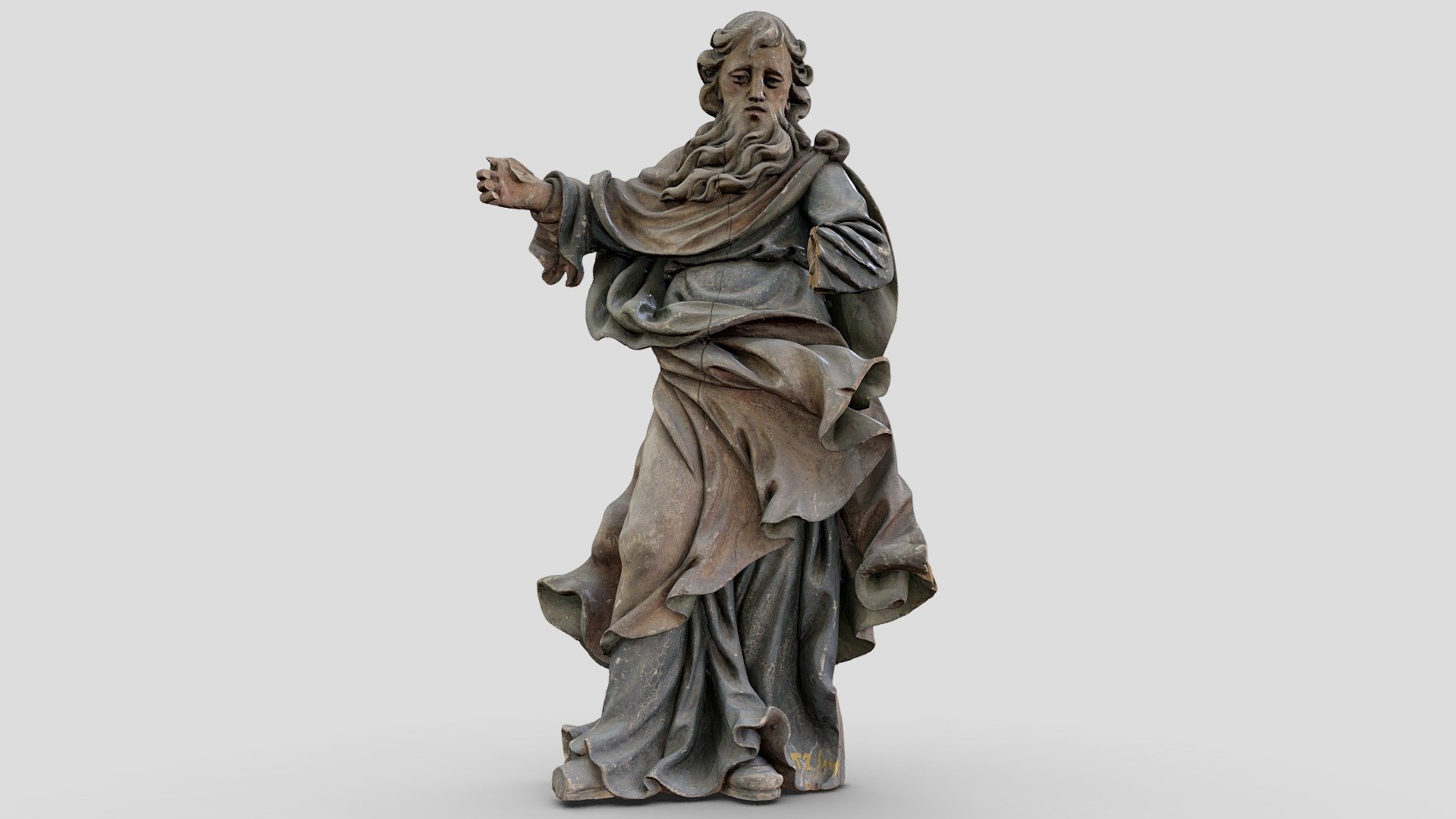 Figure of a Prophet. Unknown sculptor 3d model