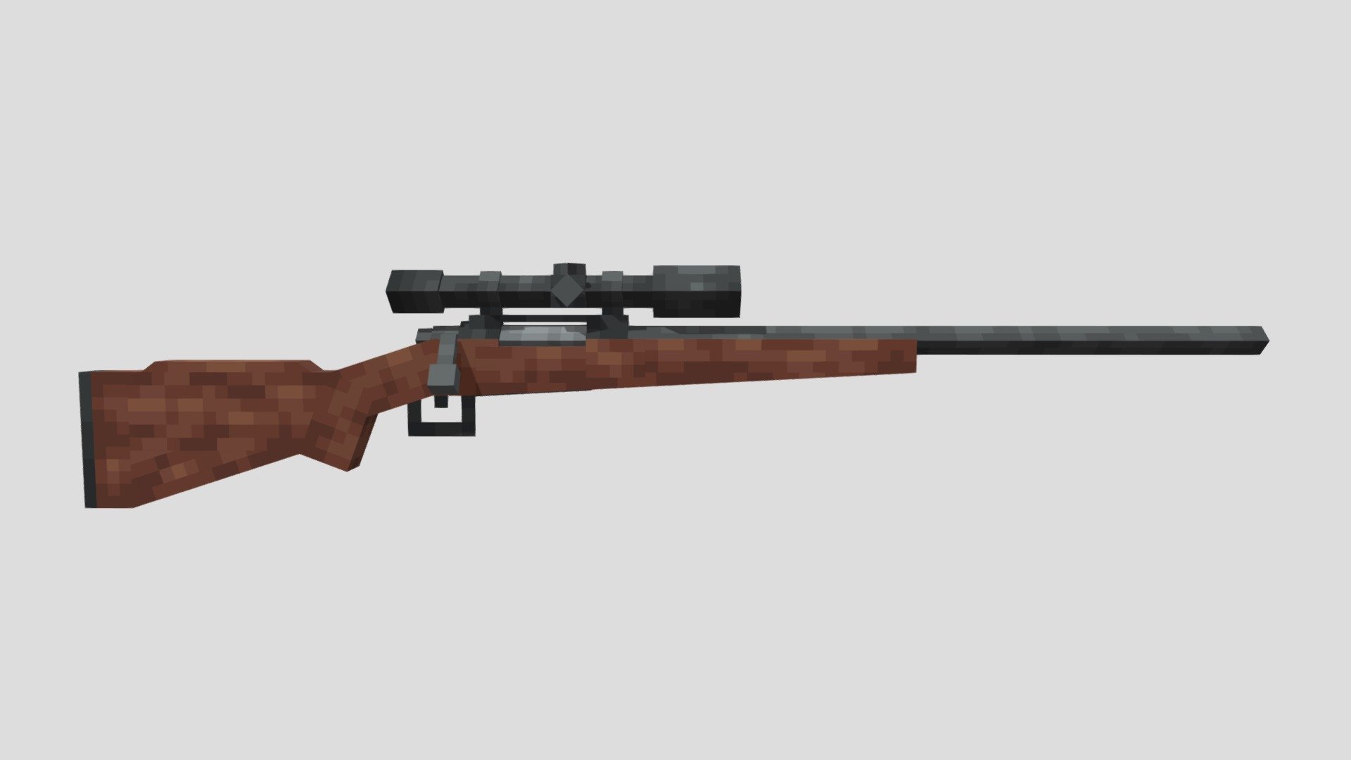 USMC M40 Sniper Rifle low poly 3d model