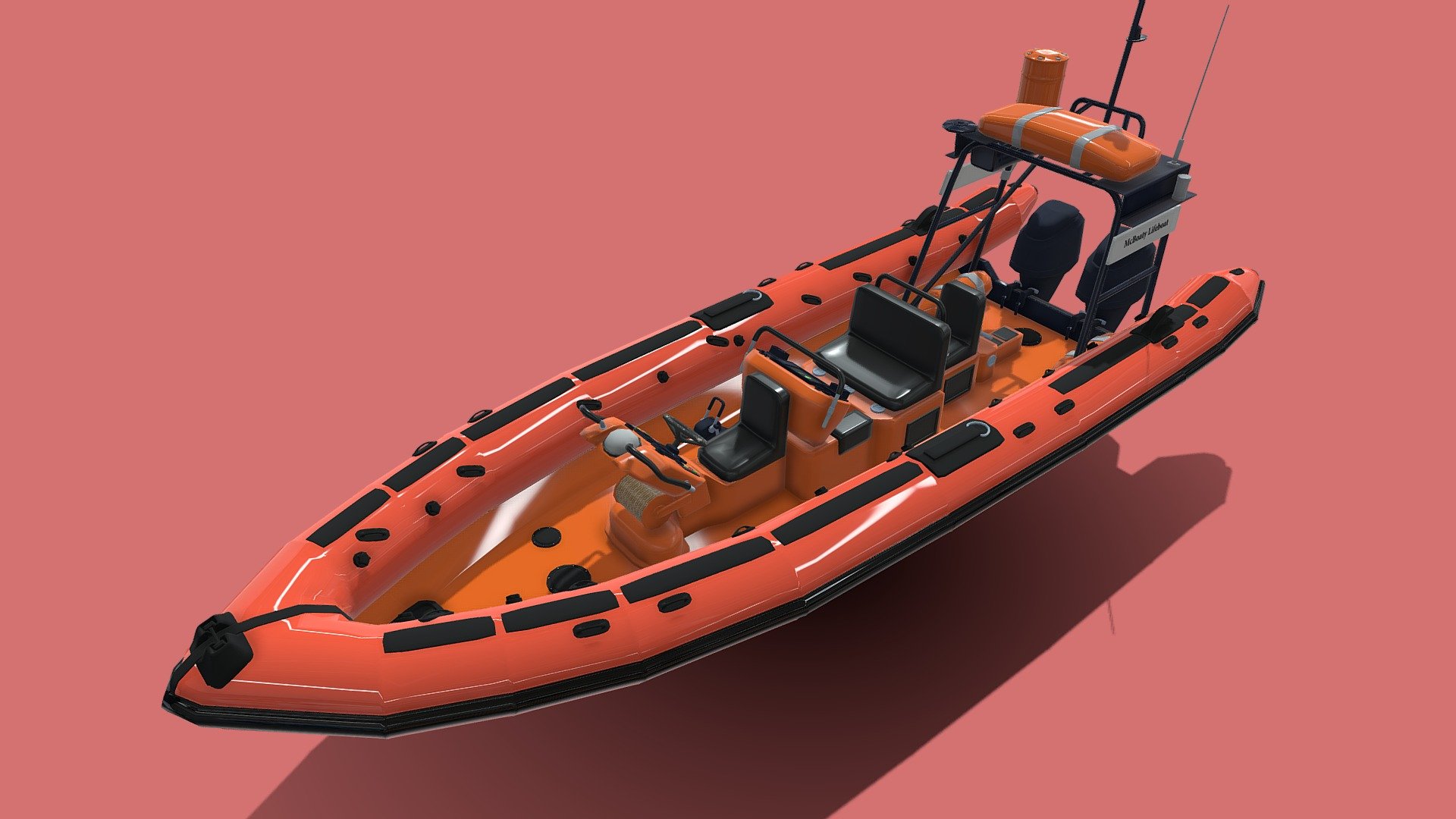 Motor boat 3d model