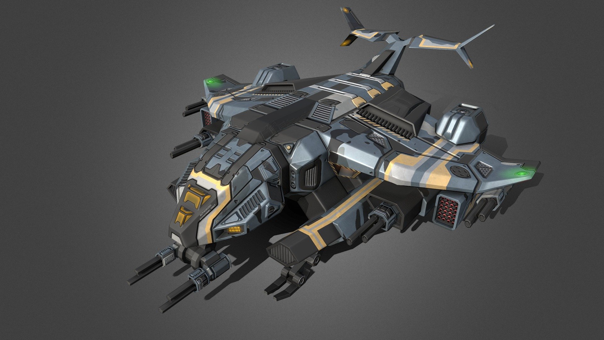 Dropship 3d model