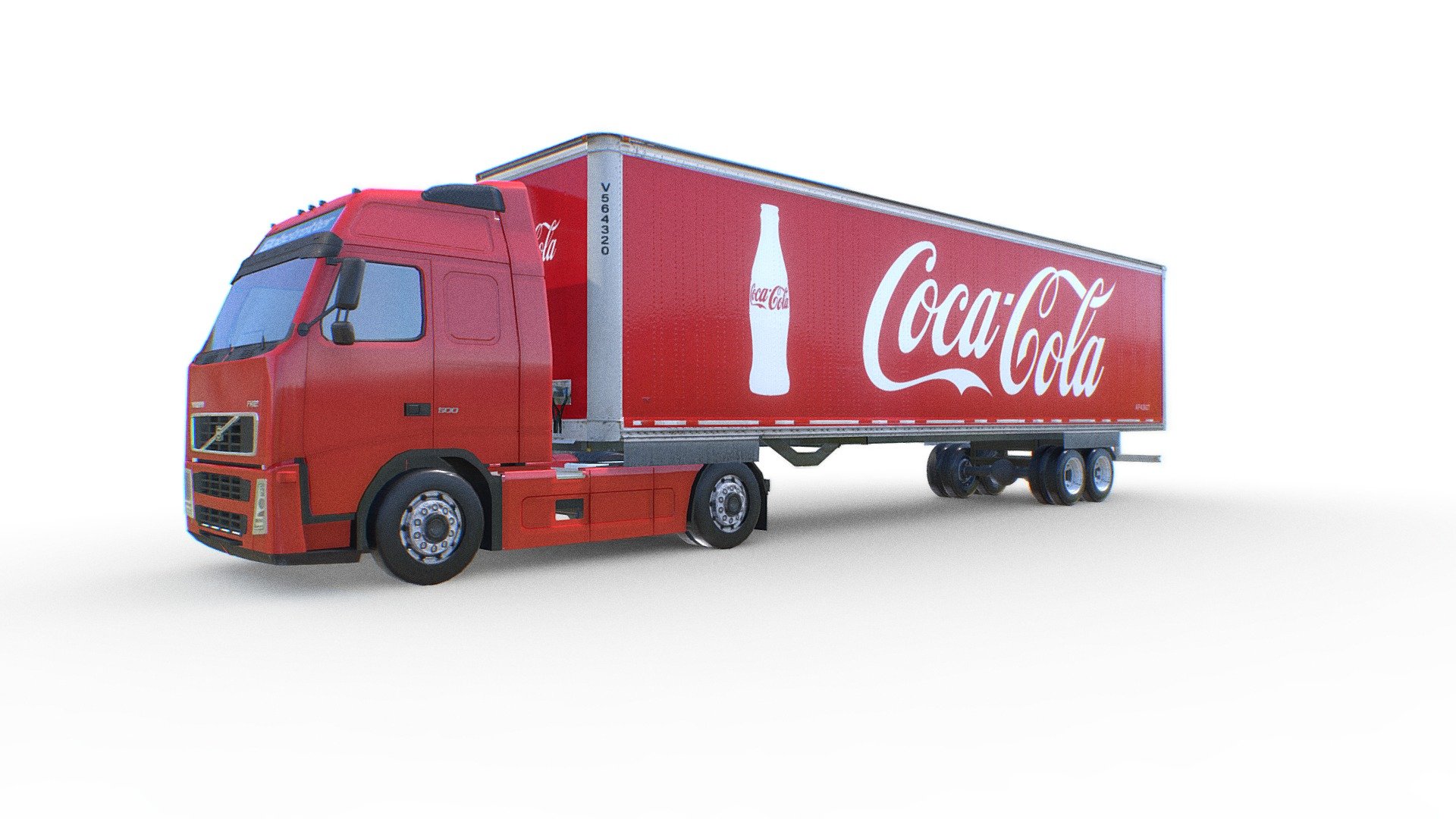 Volvo F12 Coca Cola Semi-Truck 3d model