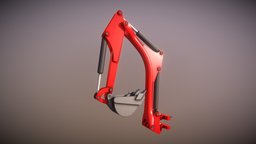 Rigged Excavator Shovel Arm -1- (High-Poly)