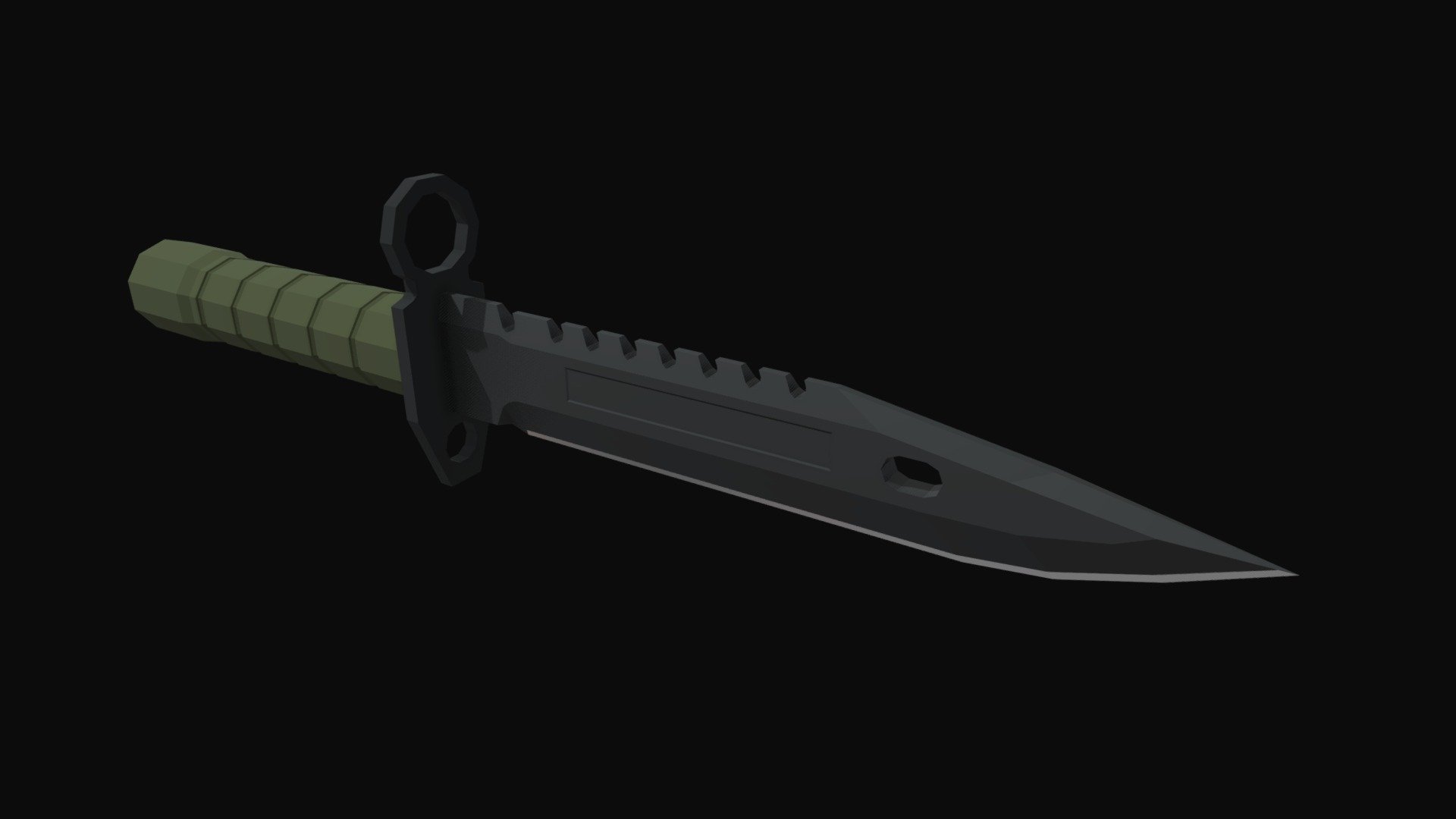 Low Poly M9 Bayonet 3d model