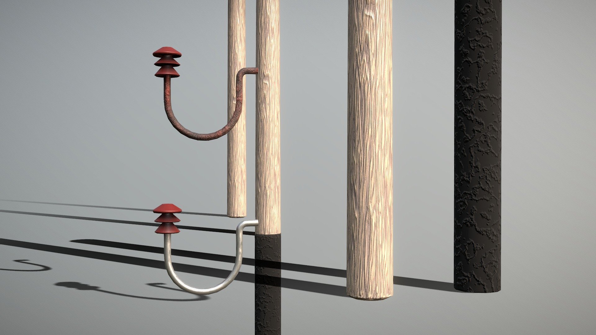 Modular Power Poles 3d model