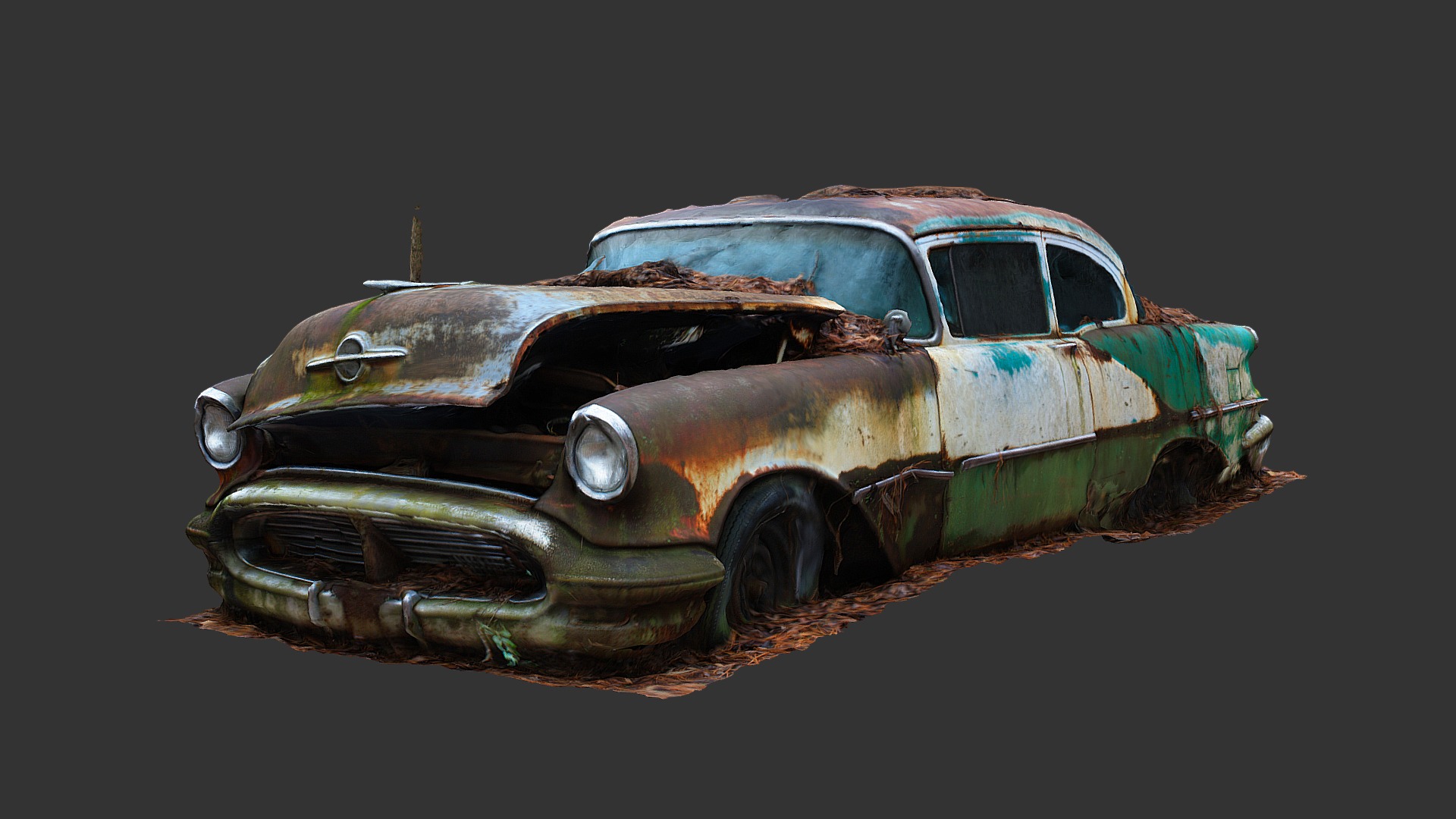 Overgrown Oldsmobile (Raw Scan) 3d model