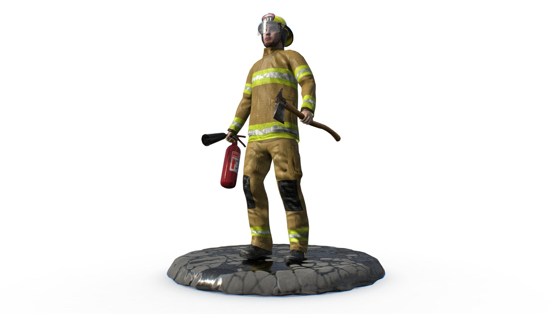 Firefighter 3d model