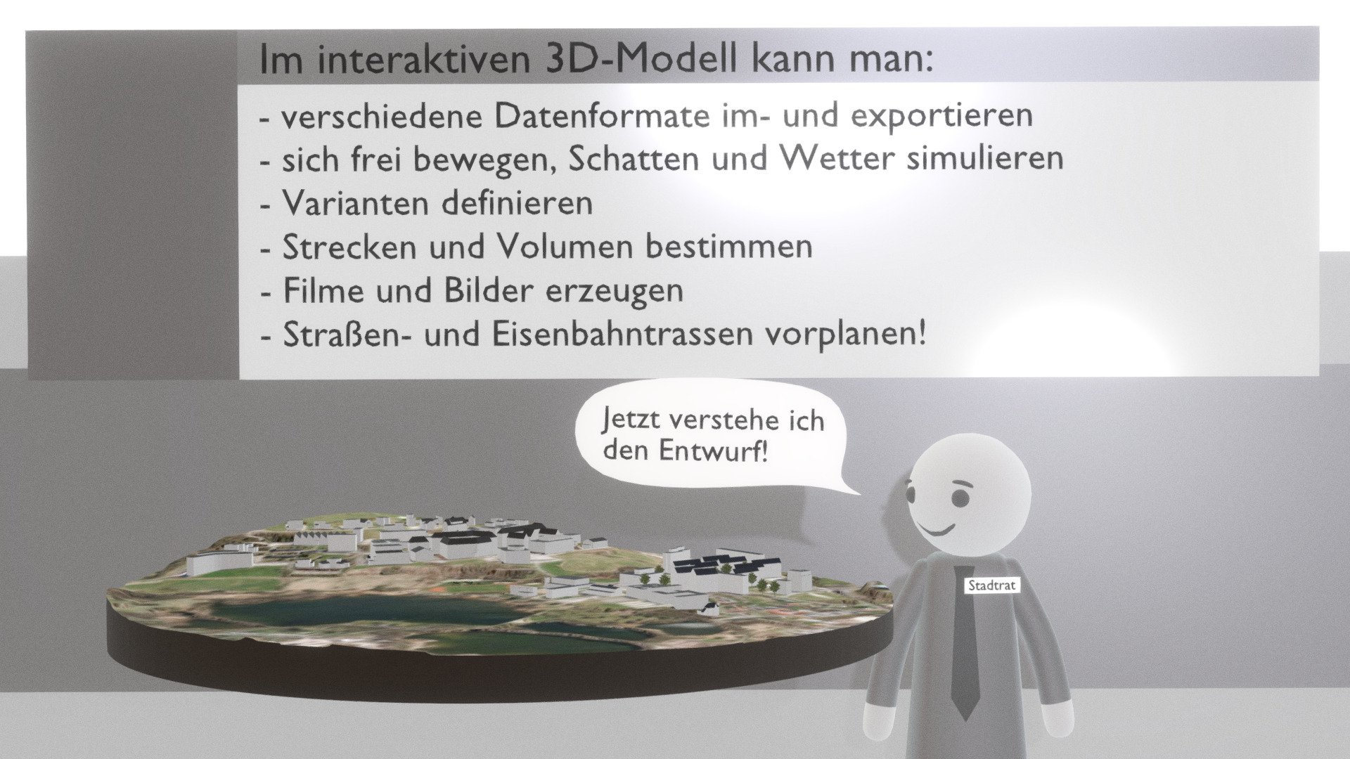 Umsetzung von GIS-Daten (Animation) 3d model