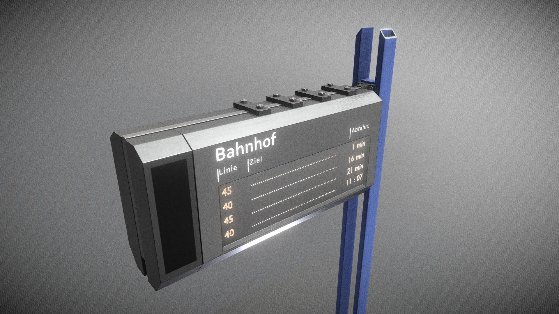 Dynamic passenger information (Low-Poly) 3d model