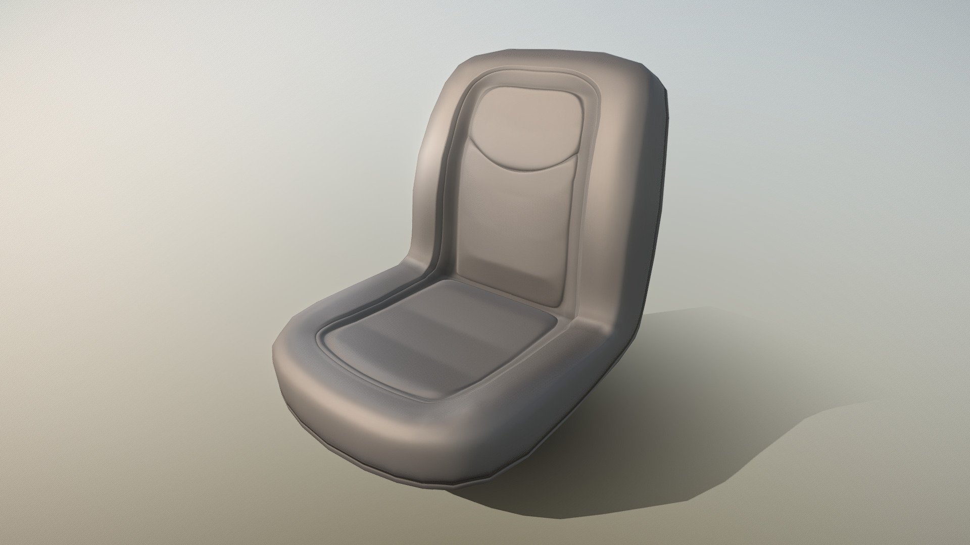 Excavator Seat (Low-Poly Version) 3d model