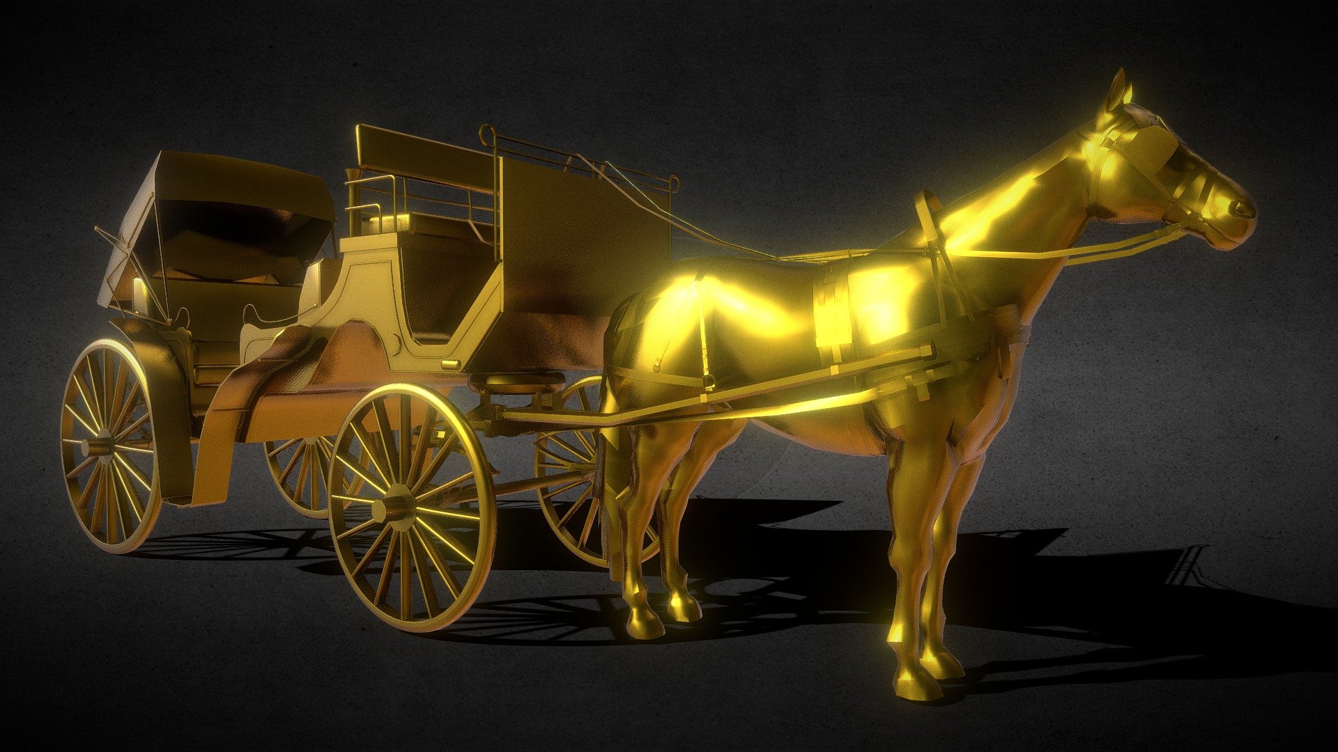 Horse-drawn carriage 3d model