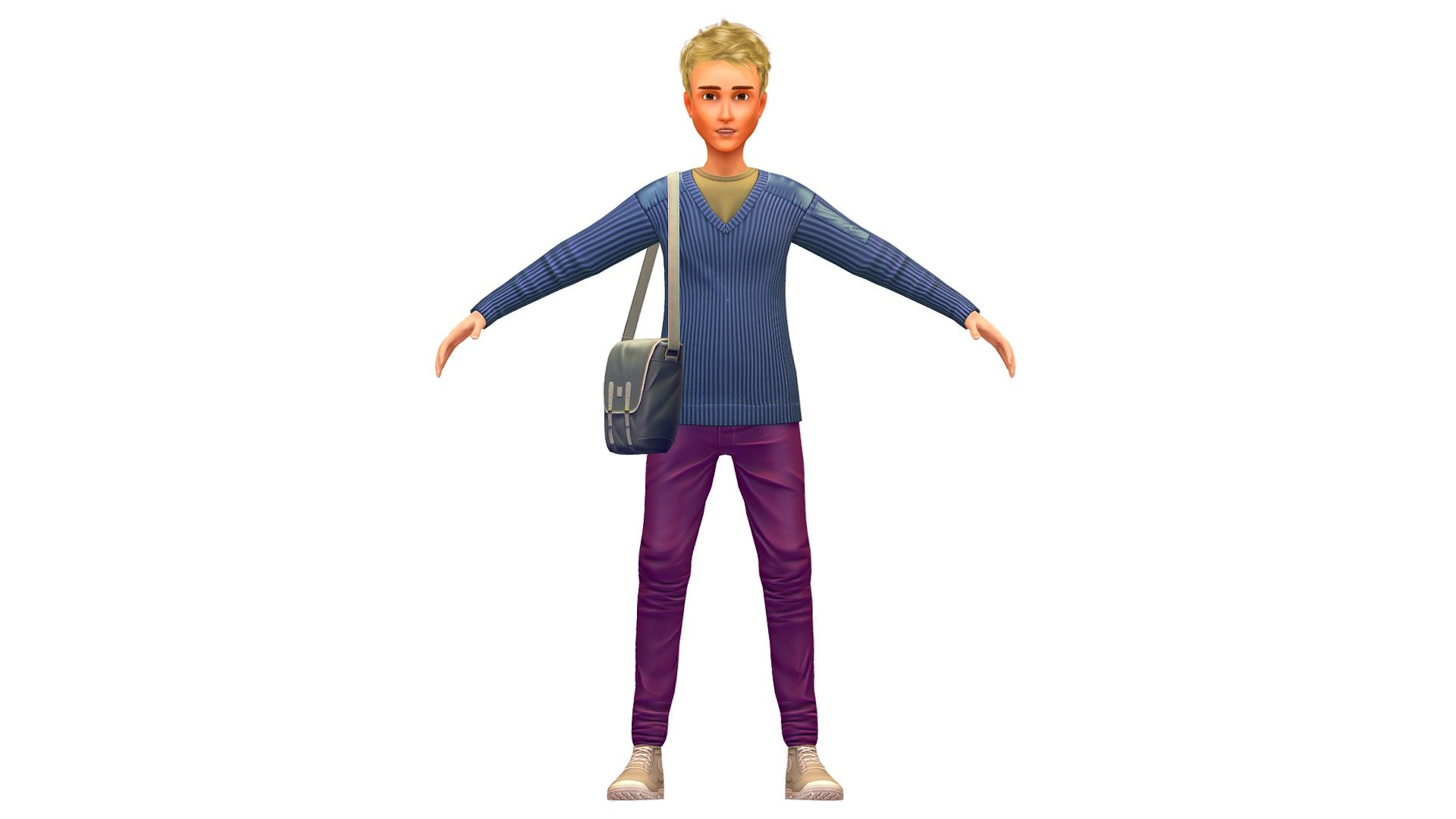 Cartoon Low Poly Style Avatar 007 3d model