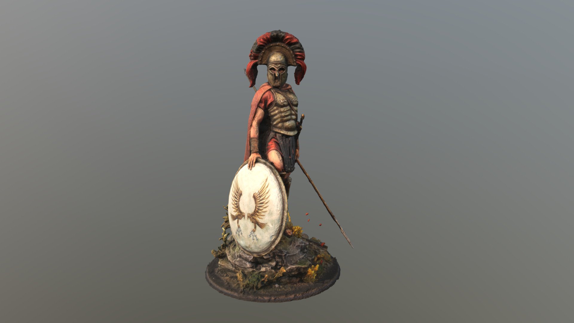 Greek soldier miniature 3d model