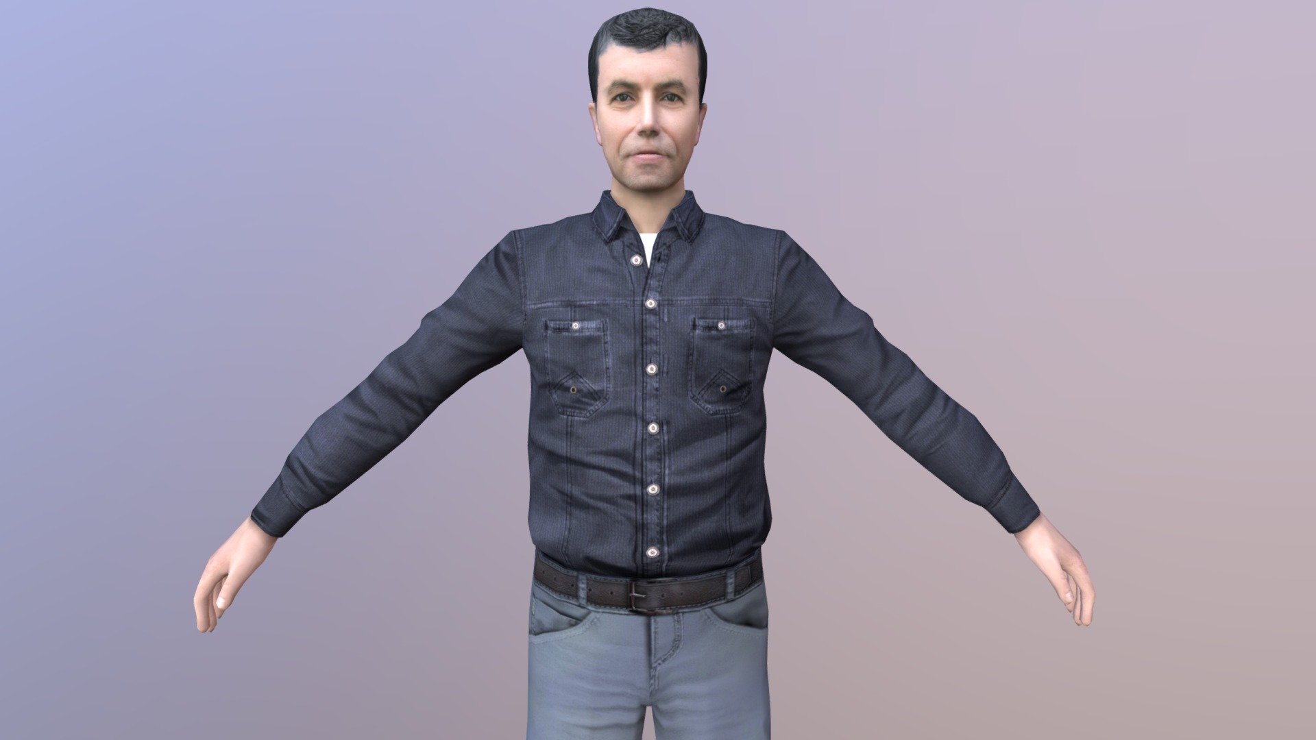 MAN 24 -WITH 250 ANIMATIONS 3d model