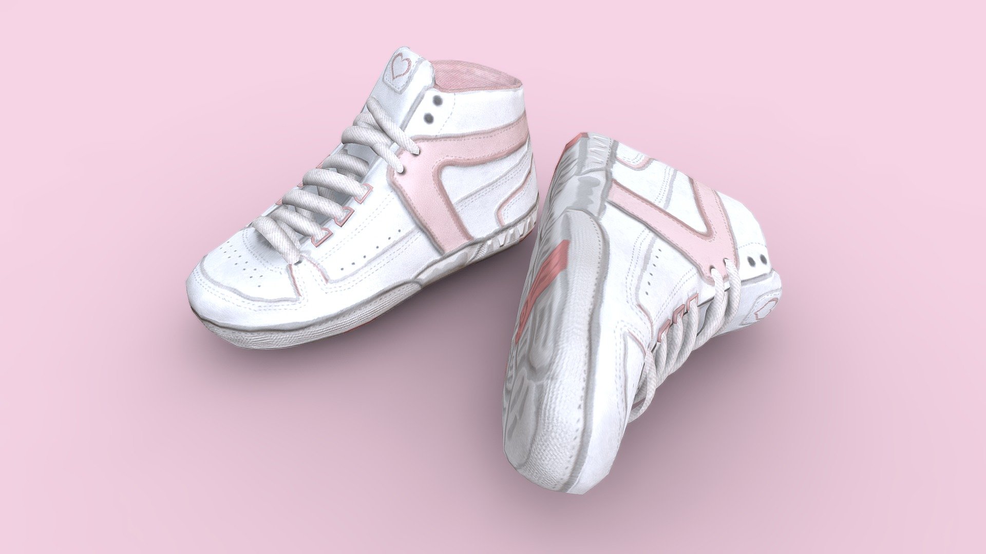 Hi-Top Sneakers 3d model