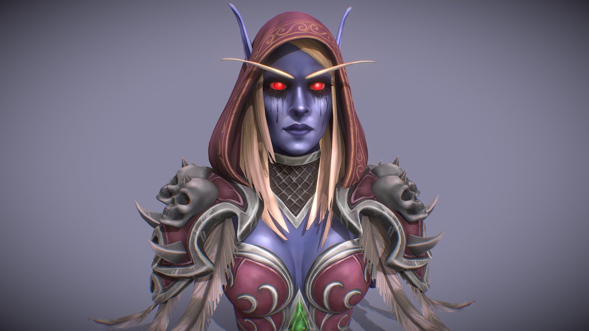 Sylvanas Windrunner Bust 3d model