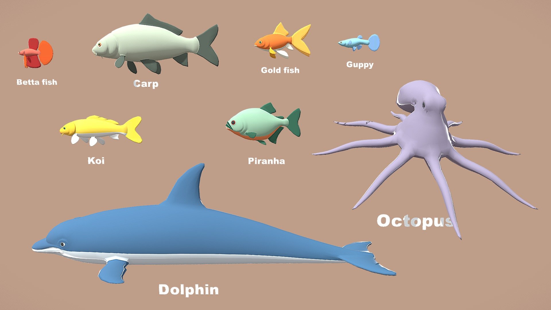 Fish lowpoly 3d model