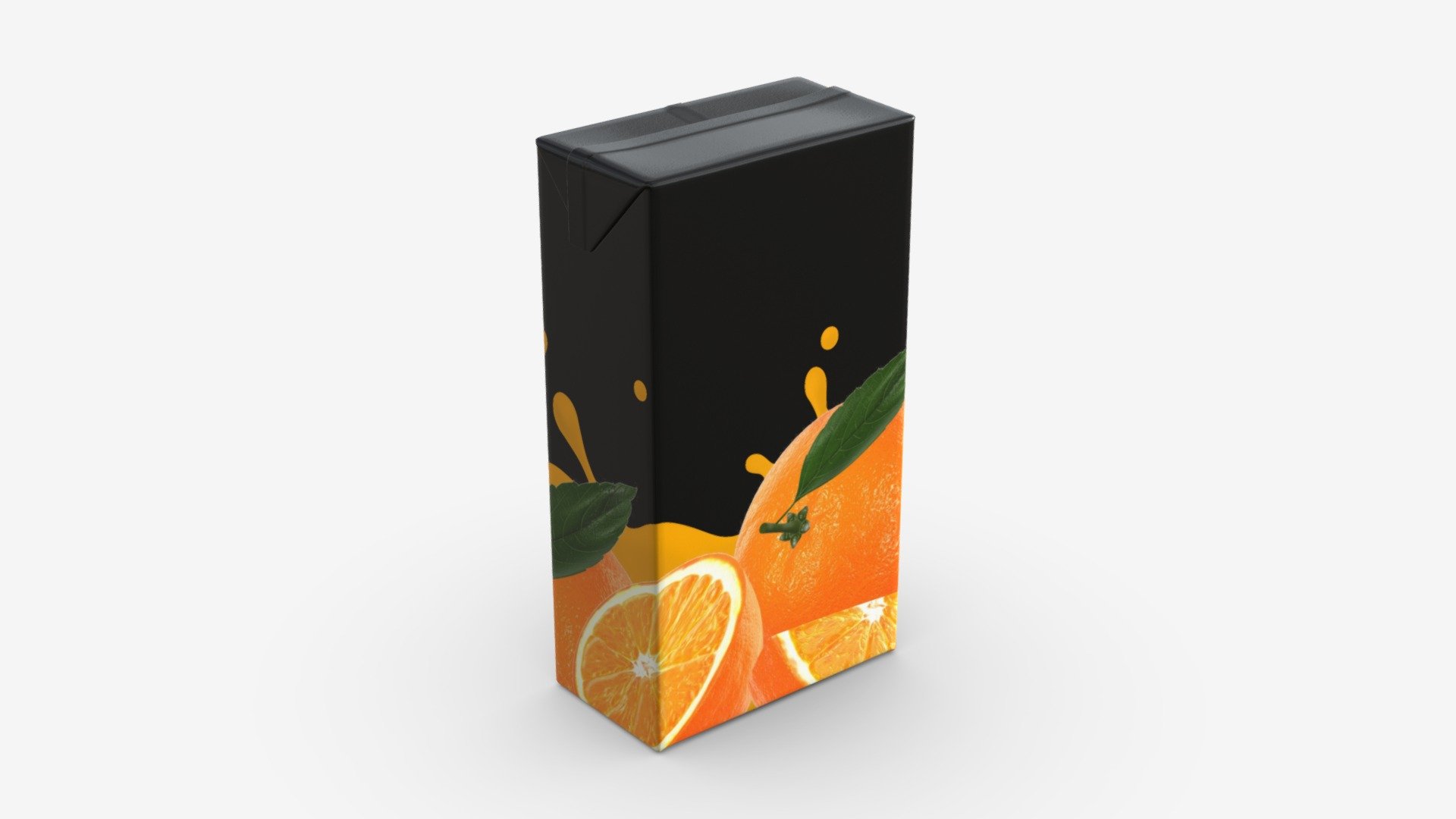 Juice cardboard box packaging 2000 ml 3d model