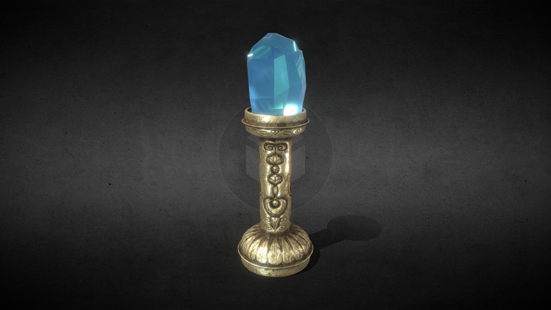 Crystal on Pedestal 3d model