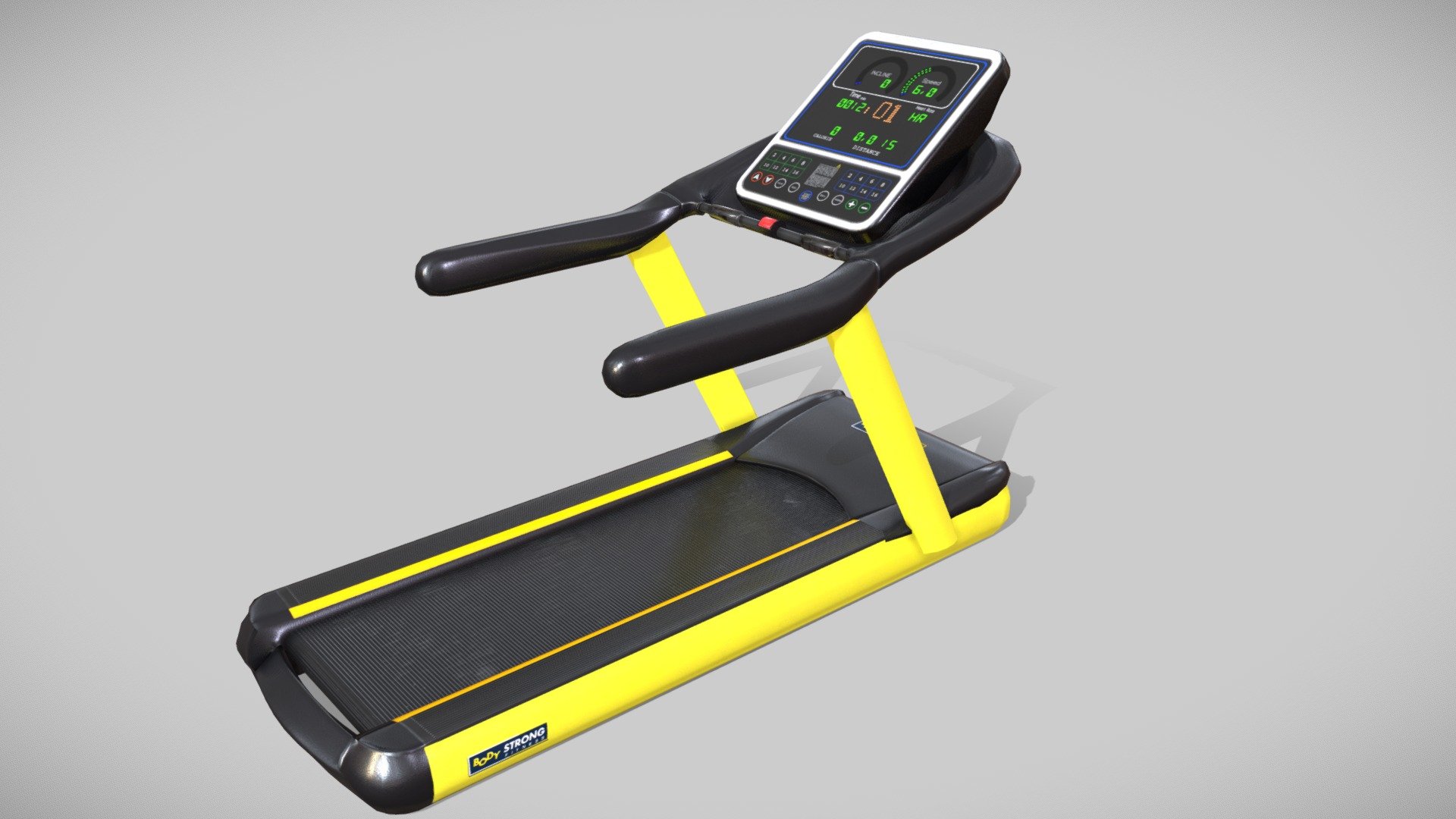 Treadmill Low Poly 4K Texture 3d model