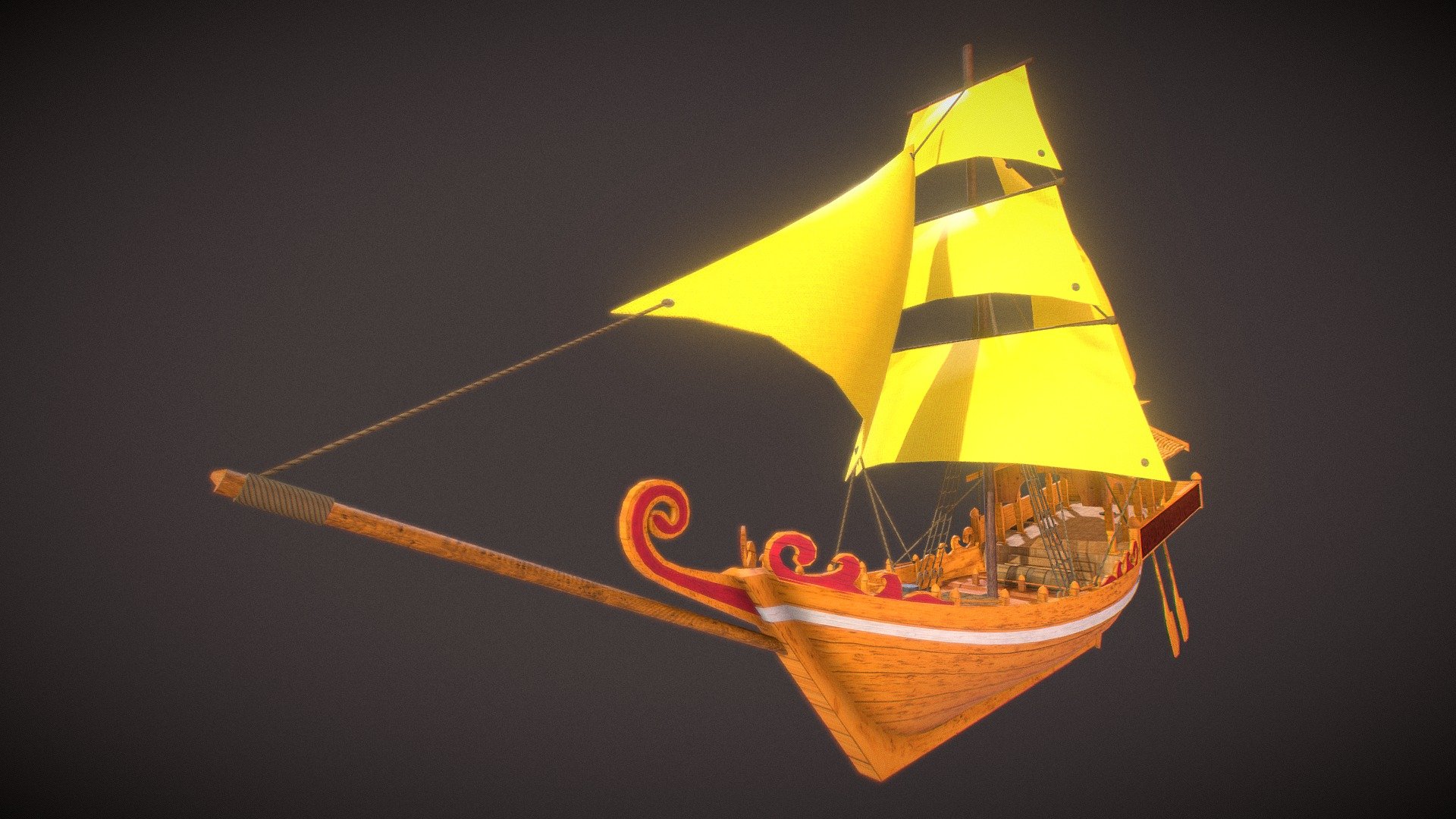 Perahu Lancang Kuning 3d model