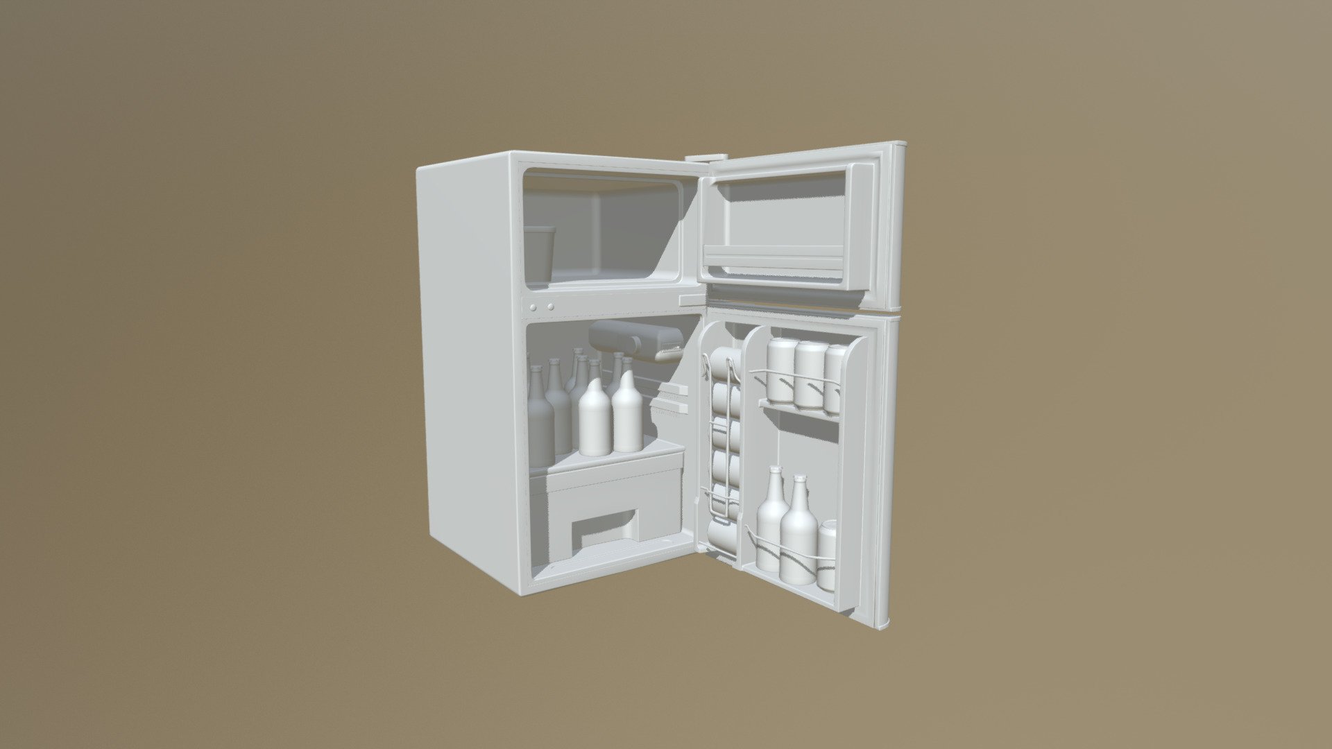 Minifridge Highpoly 3d model