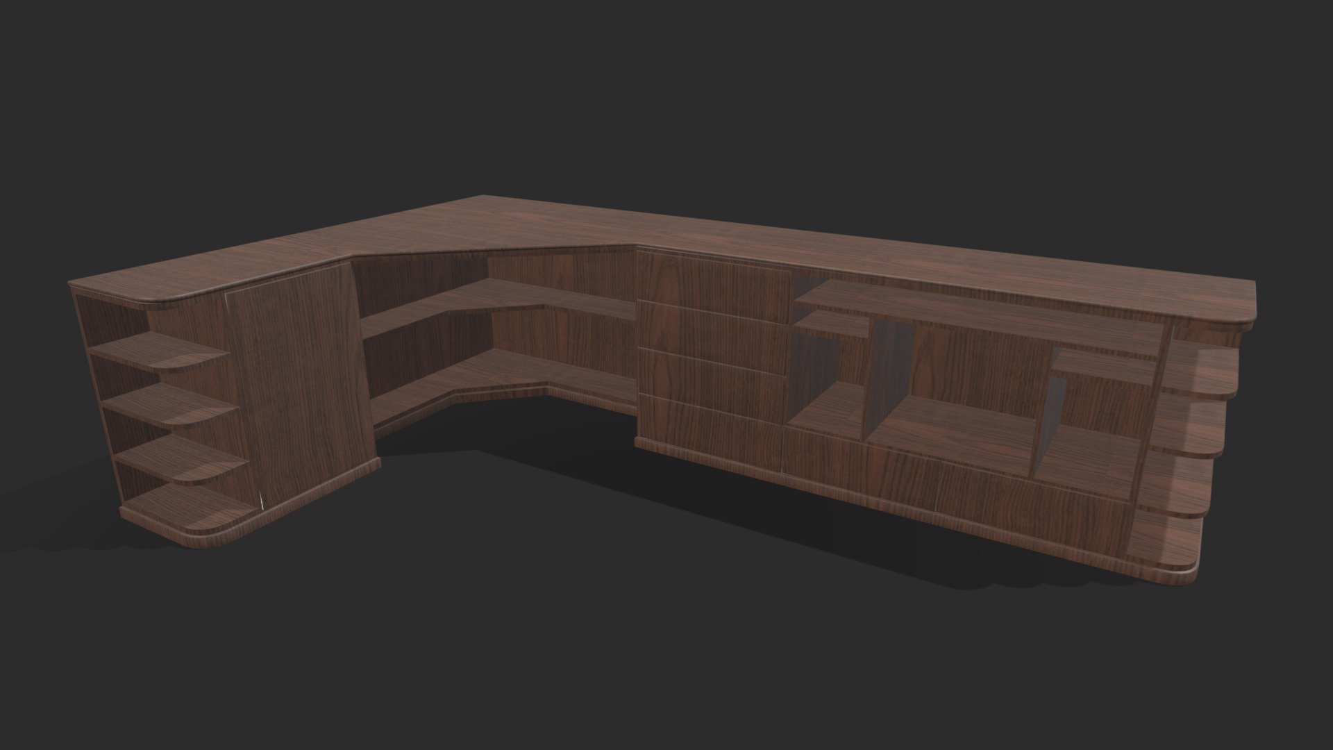 Computer Desk Portico Moveis M01 3d model