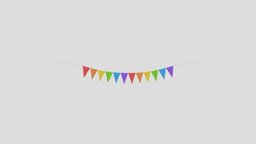 Multi Color Pennant Banner