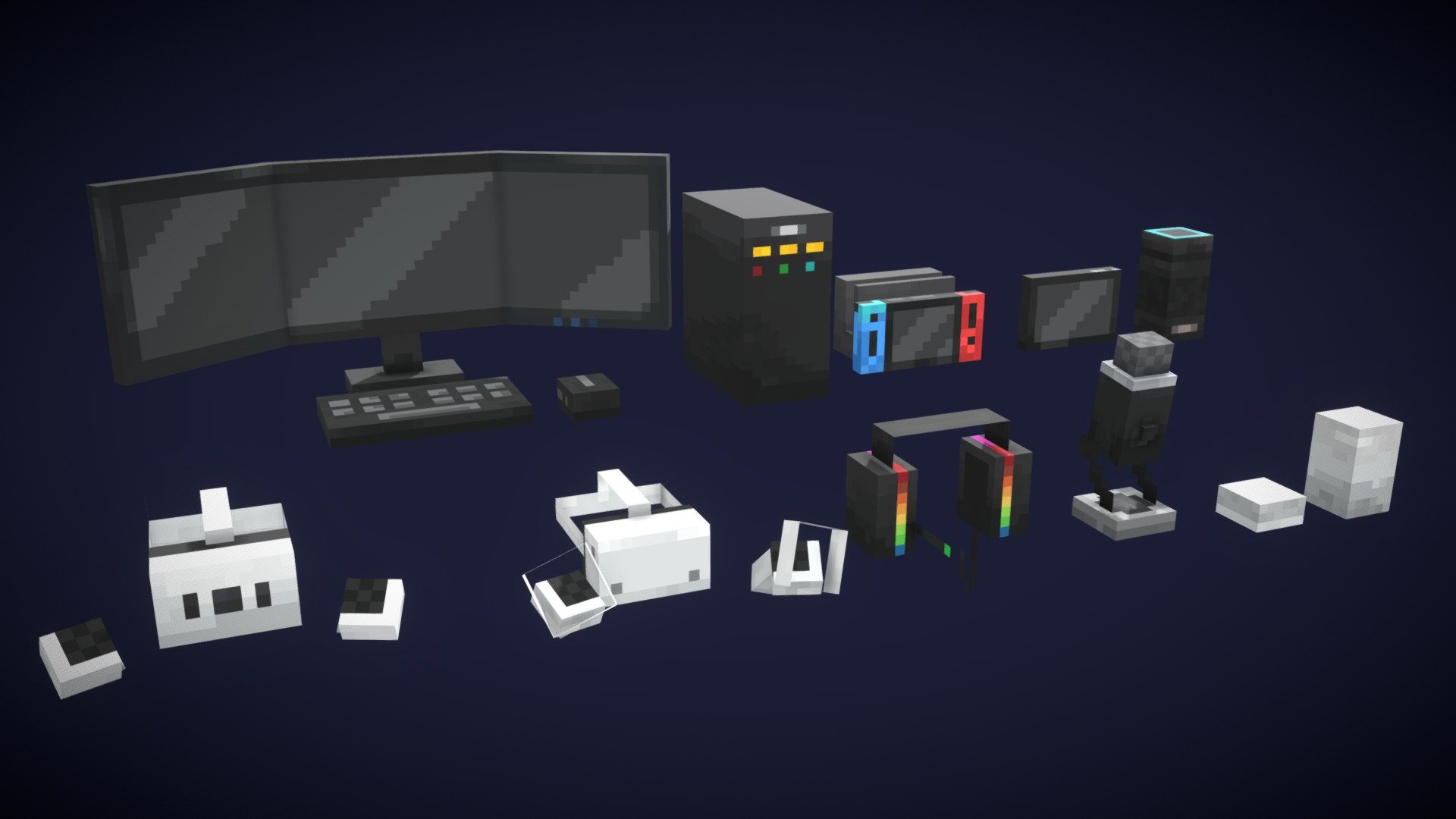 Gamer Tech Pack 3d model