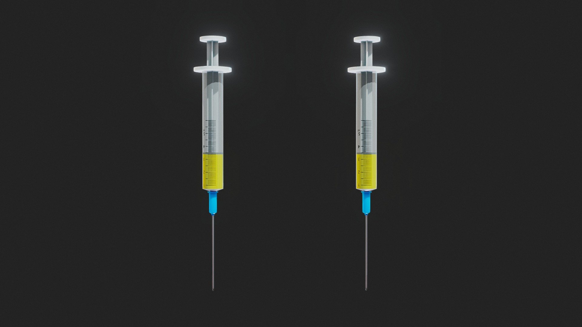 Syringe With Animation 3d model