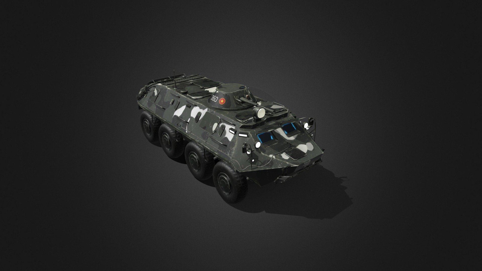 BTR-60 Tank Vietnam 3d model