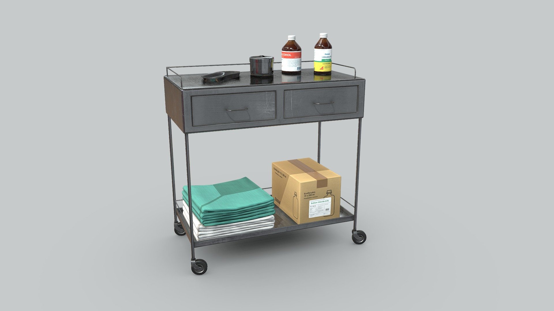 Medicines trolley 3d model