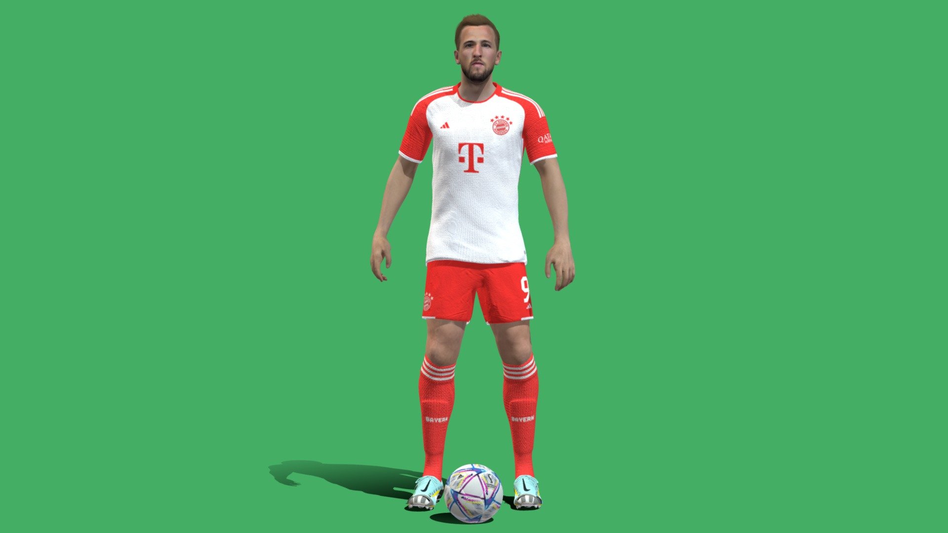 3D Rigged Harry Kane Bayern Munich 2024 3d model