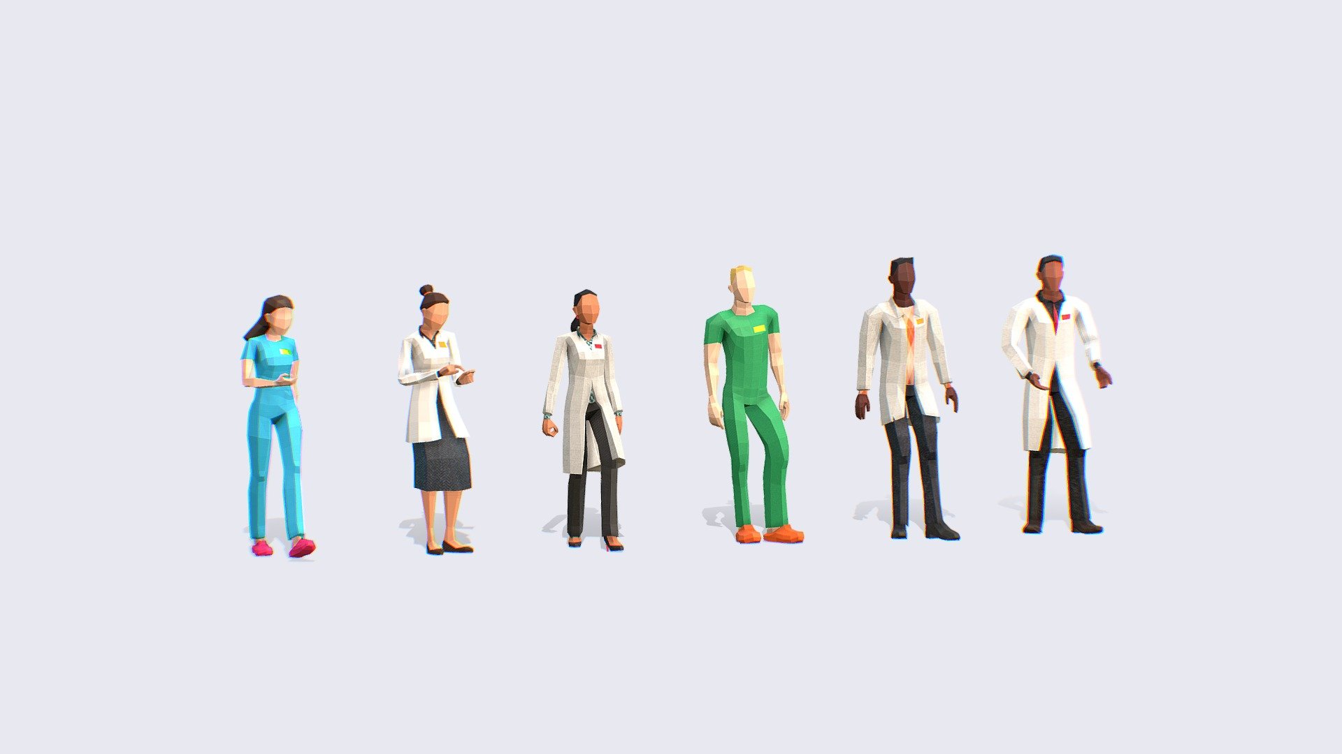 Scientist People 3d model