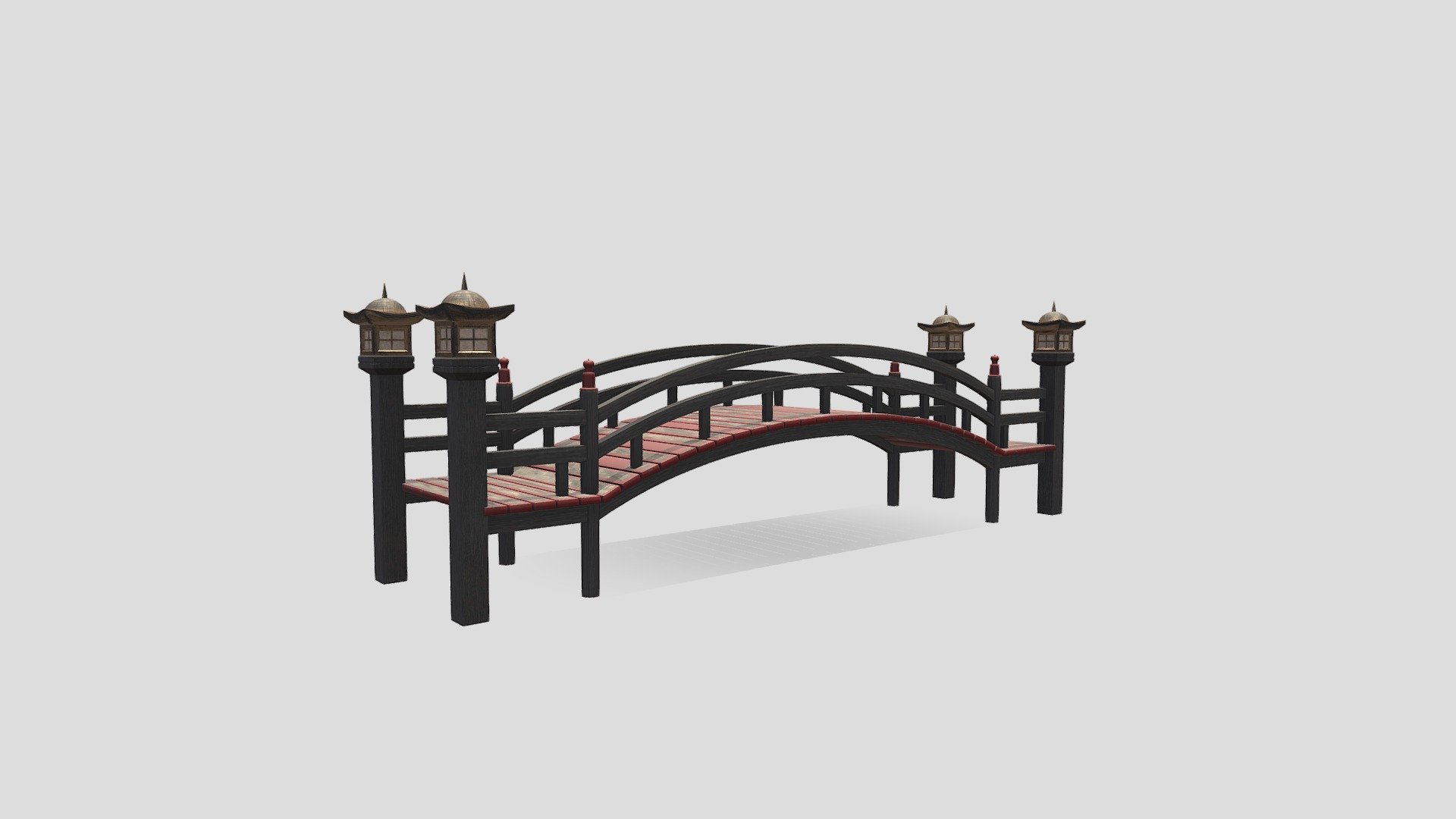 Japanese Bridge 3d model