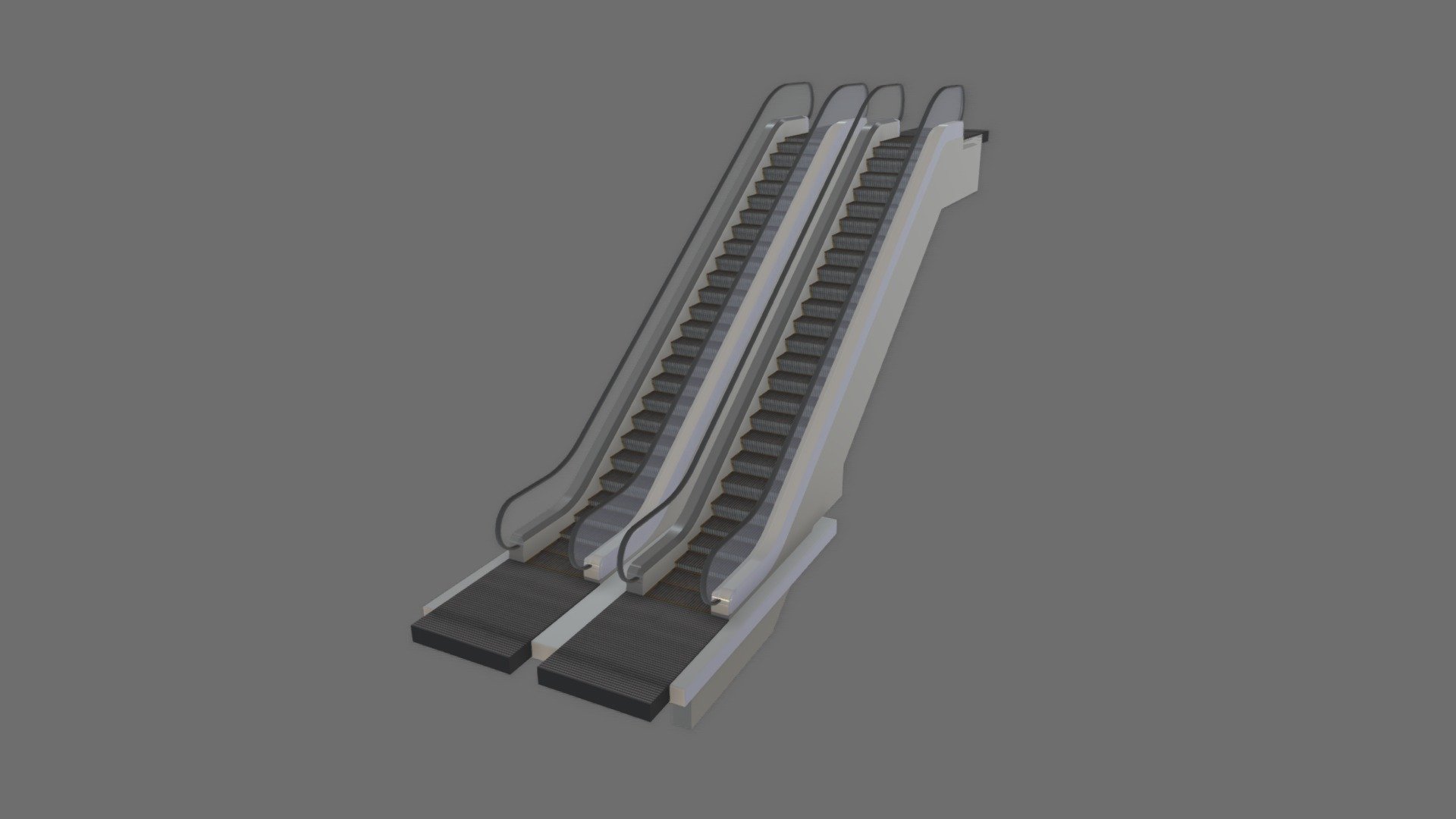 Animated Escalator 3d model