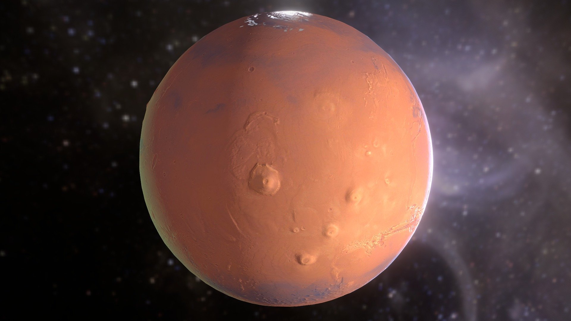 Martian Globe lowpoly 3d model