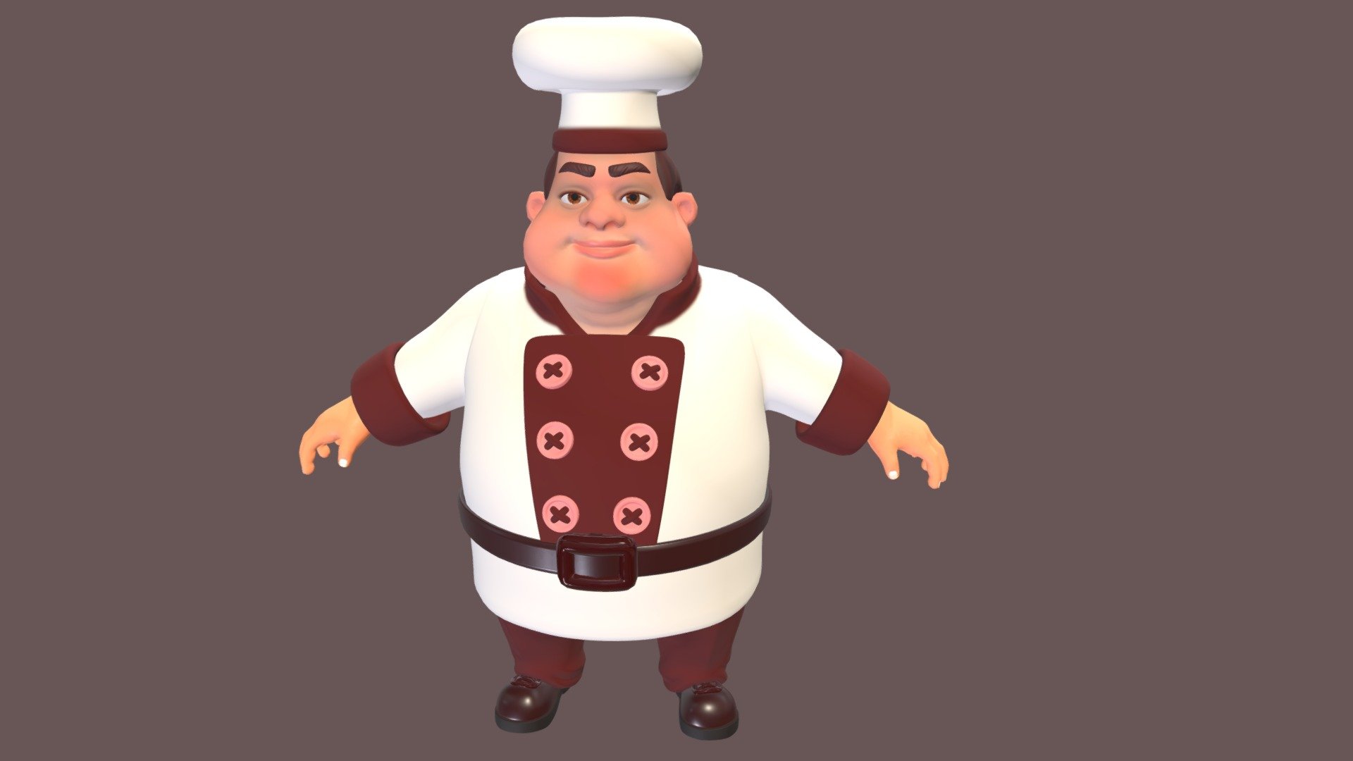 chef cook 3d model