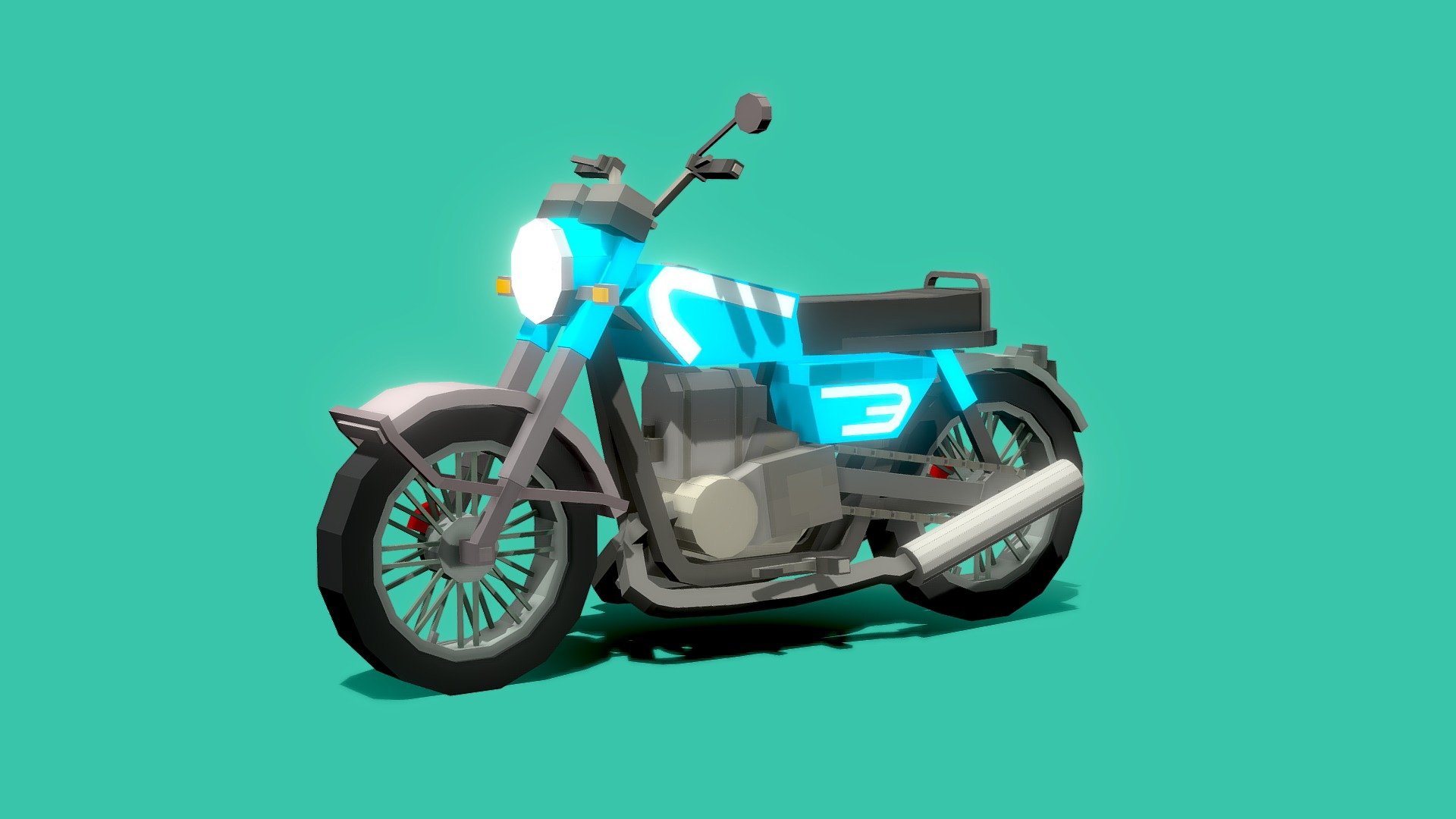 Yamaha XS1(Minecraft) 3d model