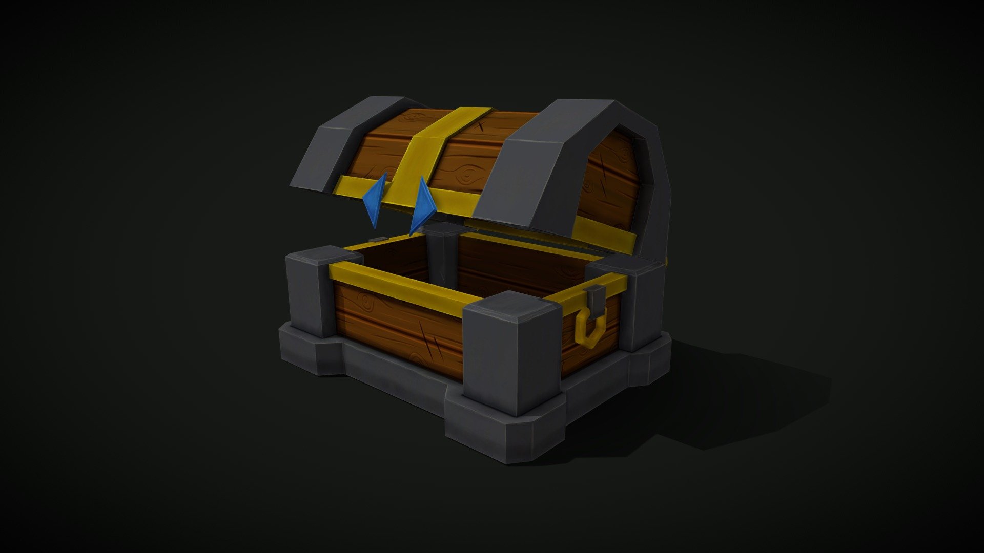 Golden Chest 3d model