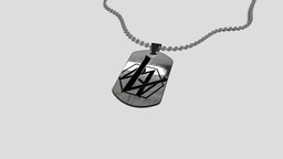 Dog Tag & Chain 3D Model