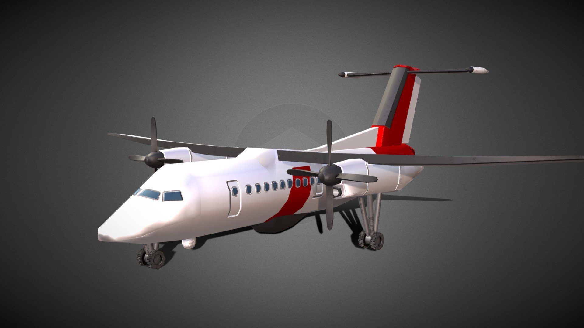 Dash8 Aircraft 3d model