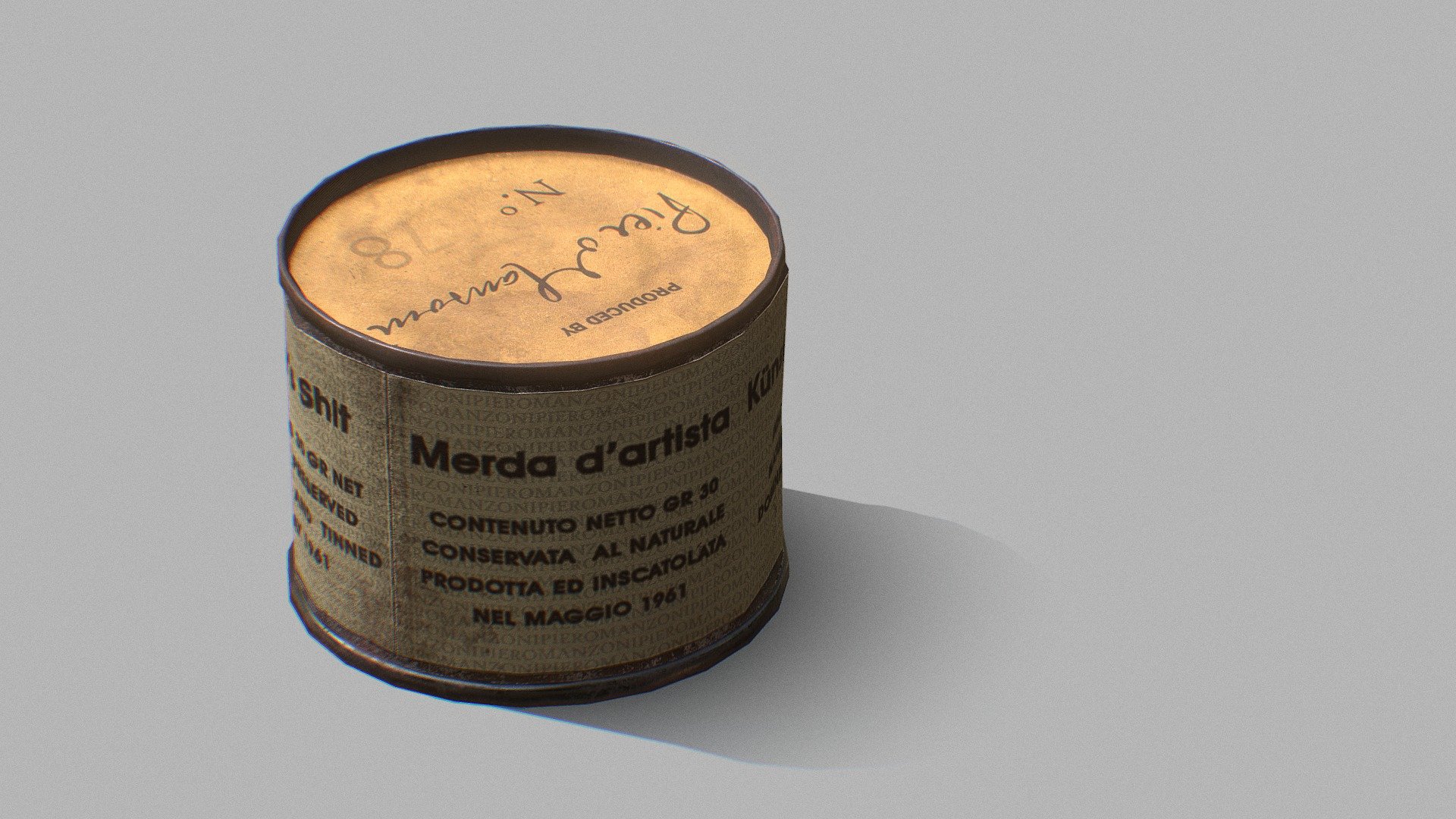 Piero Manzoni Artists Shit 3d model