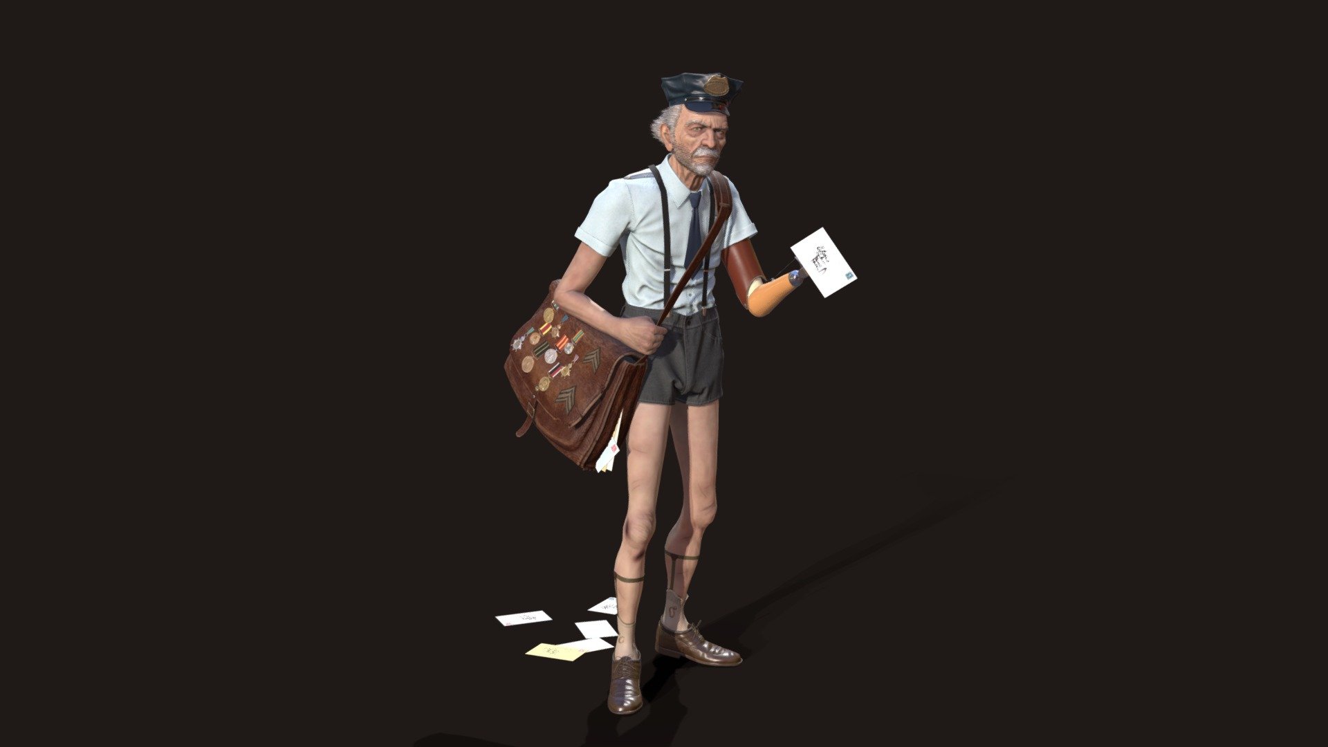 Postman 3d model