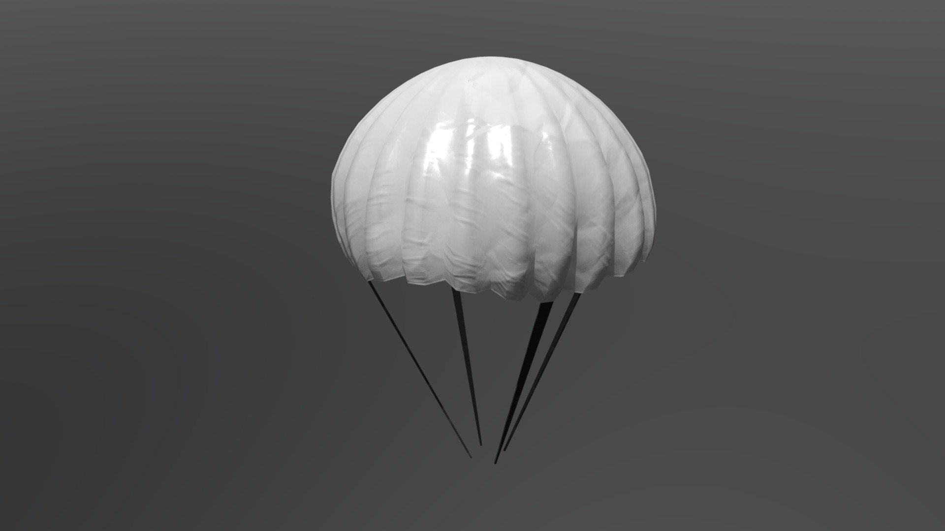 Parachute Asset Round Plain 3d model