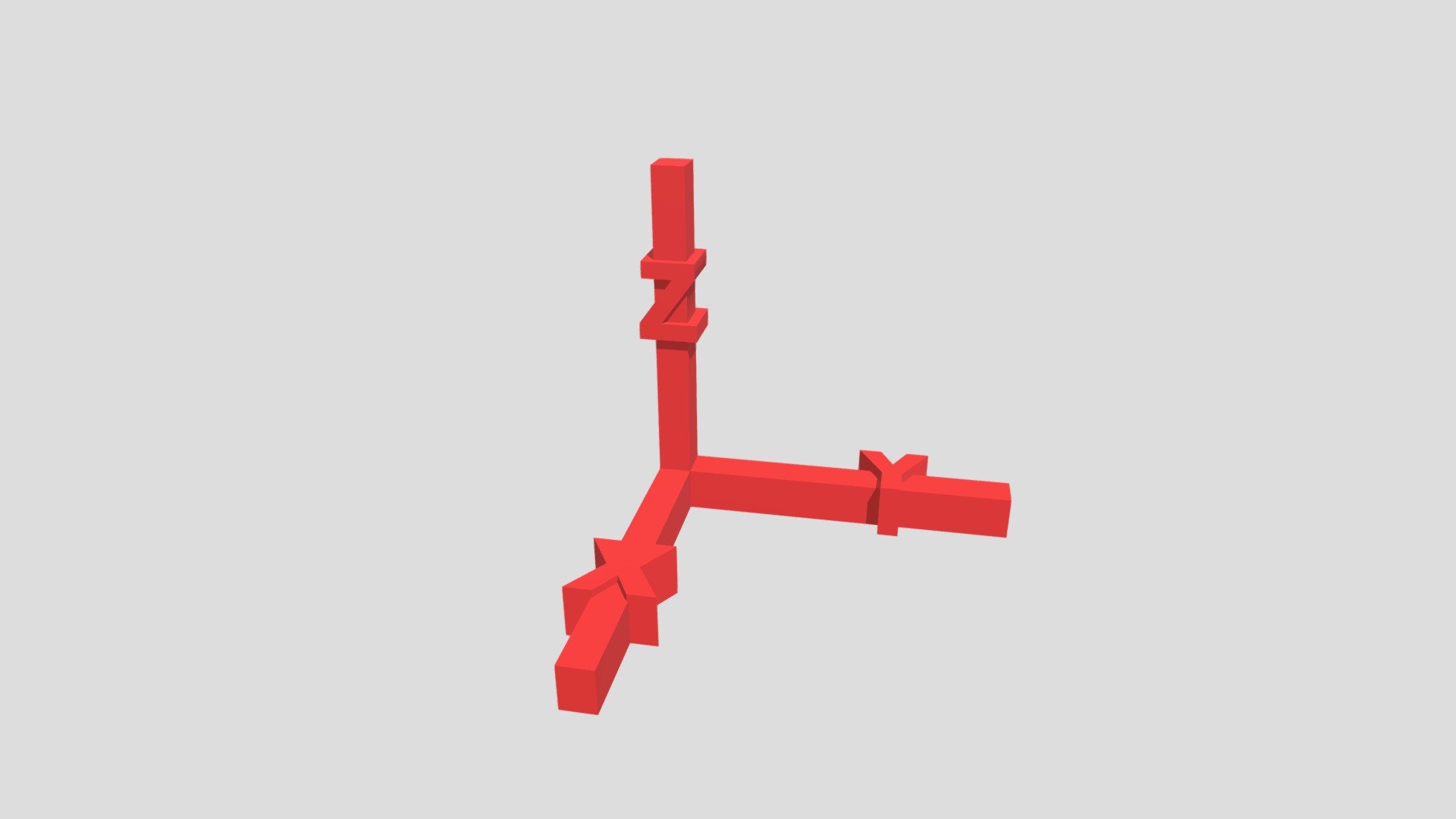 X Y Z File for use in lessons 3d model