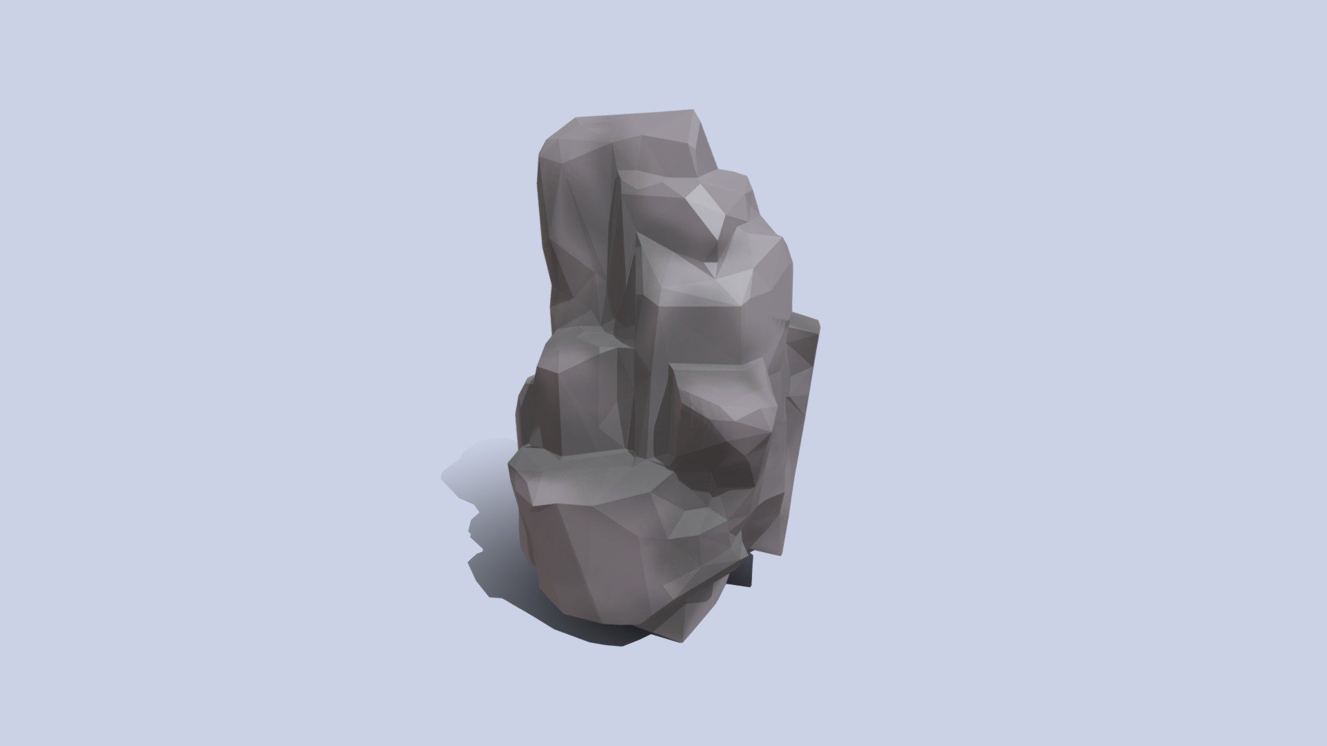 Detailed Low Poly Rock 3d model