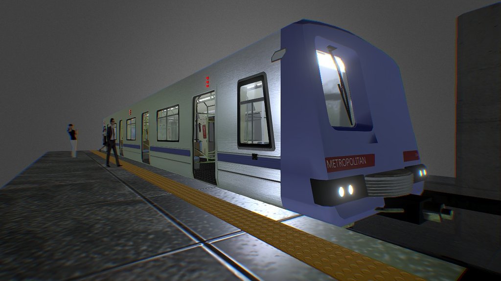 Subway on Station 3d model