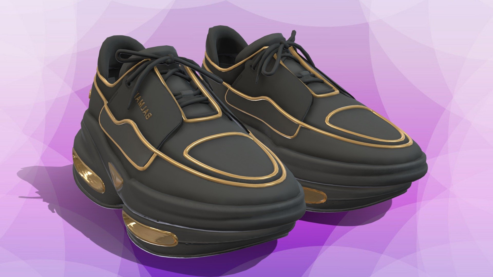 Balmain Sneakers B fashion techwear sneaker 3d model