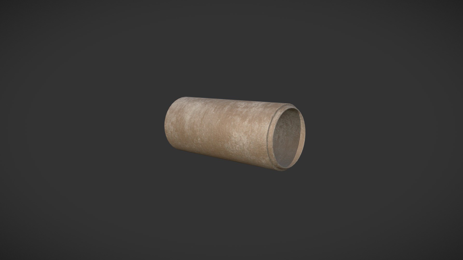 Dirty concrete pipe 3d model