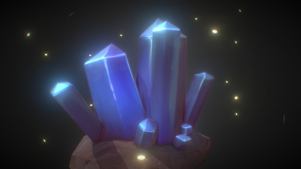 Crystals 3d model